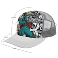 thumbnail image 2 of My Hero Academia Adult Baseball Cap Adjustable Sun Visor Hat Prints Trucker Hats Skull Cap Headwear for Men Women, 2 of 6