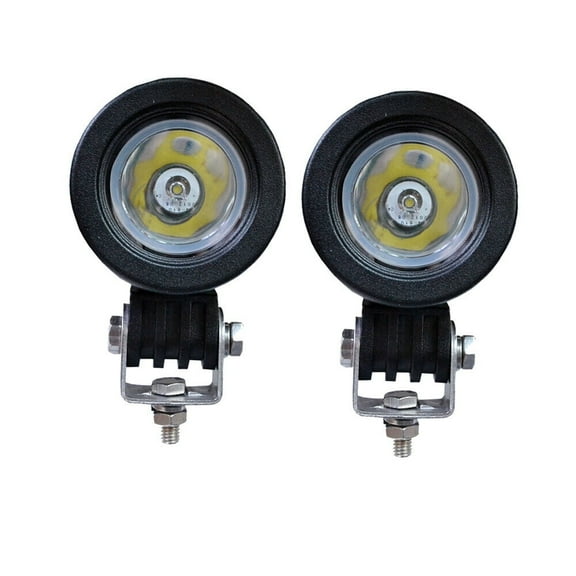 LED Round work light,2inch 10W LED Work Lights 2700LM Triple Row Pod Lights Off-Road Driving Spot Light for Trucks ATV Tractor Trailer Pickup(2pcs)