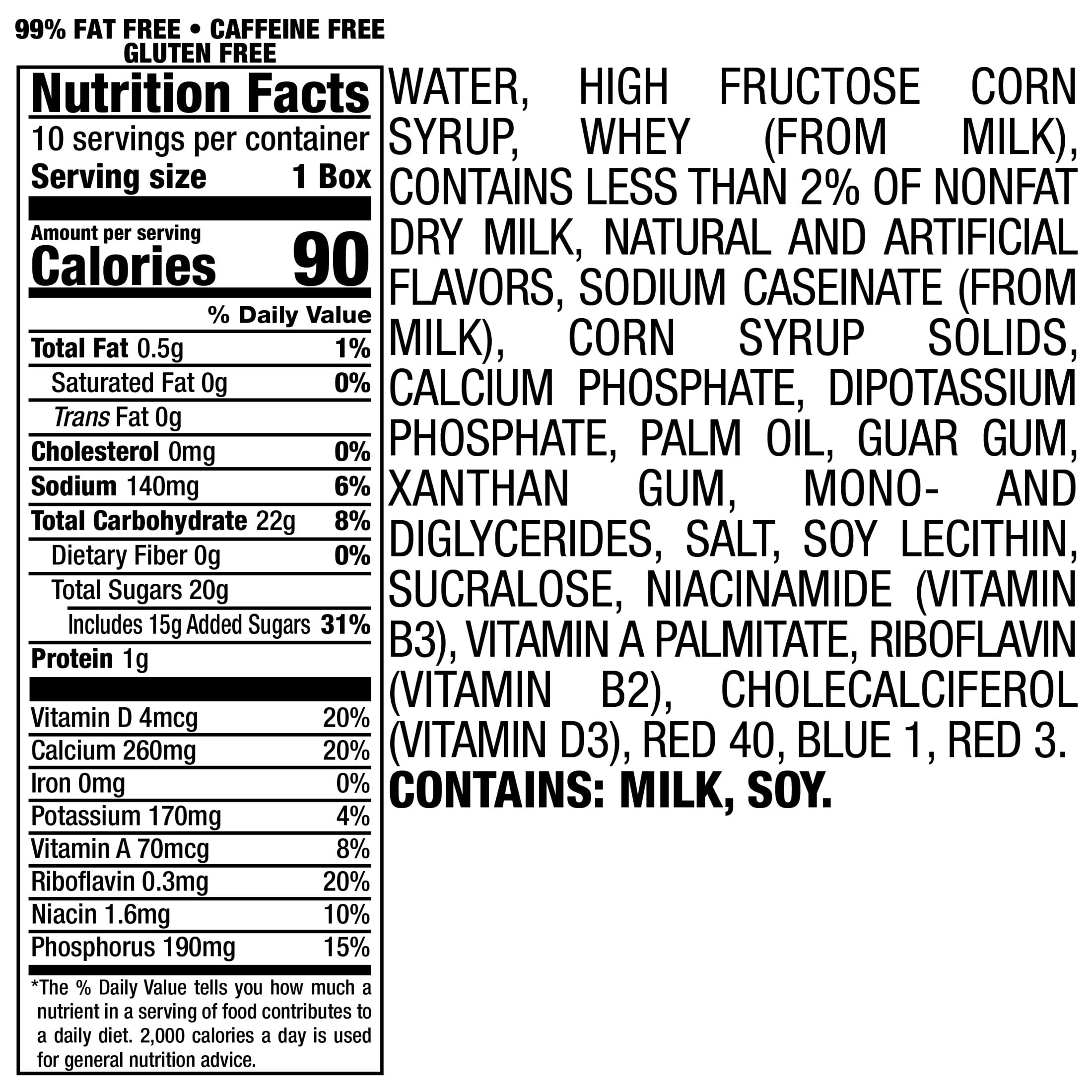 Yoo-hoo Strawberry Drink, 6.5 Fl. Oz., 10 Count