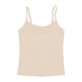 thumbnail image 4 of Womens Tank Tops Ribbed Spaghetti Strap Bra Crop Tank Tops Summer Tops, 4 of 4