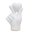 thumbnail image 5 of Sunjoy Tech Resin Statue Love Heart Gesture Figurine Holding Heart Hand Sculpture Home Office Wedding Party Desktop Decoration Ornament 1Pc, 5 of 5