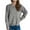 Gray-Sweater, variant on Qetyuw Ribbed Knitted Sweater for Women Long Sleeve Crew Neck Cardigan Jacket Solid Color Chunky Sweaters with Pockets