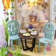 thumbnail image 5 of Cabaña para gatos, cafetería, jardín trasero, casa pequeña hecha a mano, modelo de regalo creativo para armar, fácil de armar, 5 of 5