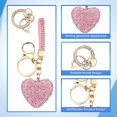 thumbnail image 5 of Key Fob Cover Compatible with Toyota RAV4 Corolla Prius Camry Highlander Avalon C-HR Keychain Case Holder Protector,Gold-pink, 5 of 5