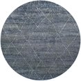 thumbnail image 1 of Ahgly Company Machine Washable Indoor Round Industrial Modern Dark Blue Grey Blue Area Rugs, 6' Round, 1 of 7