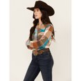 thumbnail image 2 of Shyanne Women's Plaid Print Long Sleeve Button-Down Western Shirt - SRSU24W48-CRML Medium  US, 2 of 4