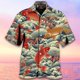 thumbnail image 3 of Camisas de playa con estampado 3D de carpa hawaiana, camisas de peces hawaianos para hombres, ropa informal de vacaciones, blusa de solapa de manga corta, 3 of 5