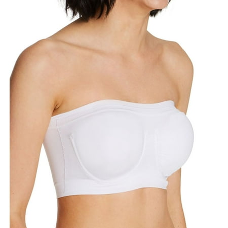 

Women s Rhonda Shear 9683 Bandeau Bra with Removable Pads (White S)