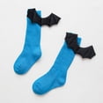 thumbnail image 2 of Kids Socks Pile Solid Color Wing Bow High Ankle Stockings Cozy Design for Children Durable Soft Comfortable Daily Wear Accessories, 2 of 4