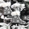 thumbnail image 3 of Colgante de zapatos de Navidad para fiesta, adornos de madera para árbol de vacaciones, adorno de patinaje sobre hielo, 2 piezas, 3 of 4