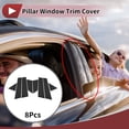 thumbnail image 2 of Unique Bargains Door Pillar Window Trim Anti Scratch Sticker Pillar Posts Cover for Ford Active 2021 Black Front Rear Left Right 8 Pcs, 2 of 6