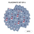 thumbnail image 3 of Placemats Set of 4 / 6, retro lighthouses anchor fish cute Placemats for Dining Table Indoor/Outdoors Heat Resistant Washable Placemats 18" x 12", 3 of 8
