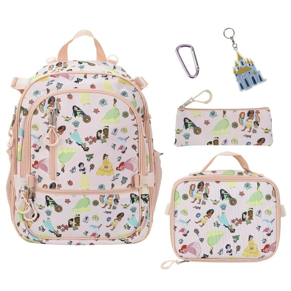 Mochila Infantil Combo Bioworld Disney Princesas 16" Adaptativa