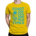 thumbnail image 2 of Coastal Vibes Graphic Art Men's T-shirt Yellow, 2 of 3