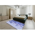 thumbnail image 5 of Ahgly Company Machine Washable Indoor Square Transitional Royal Blue Area Rugs, 8' Square, 5 of 7