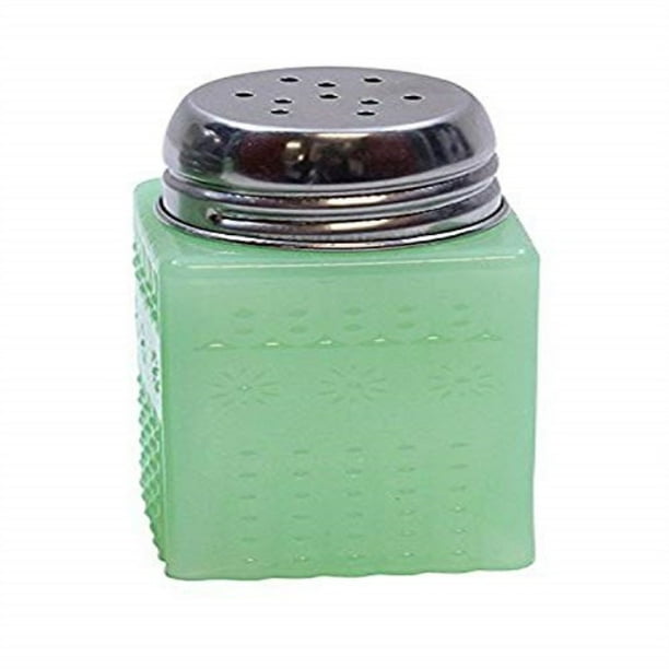Jadeite Glass Collection (TM) Salt & Pepper Shaker with Metal Top, 2