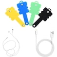 thumbnail image 2 of Organizador de cables para auriculares, 4 unidades, correas para sujetar los auriculares, enrollador de auriculares y enrollador de cables, evita que los cables y los cables USB se enreden, 2 of 5