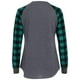thumbnail image 5 of Pntutb Moda Mujer Casual tops Manga larga Impreso Plaid Camiseta de mujer Pntutb Pntutb-2045, 5 of 5