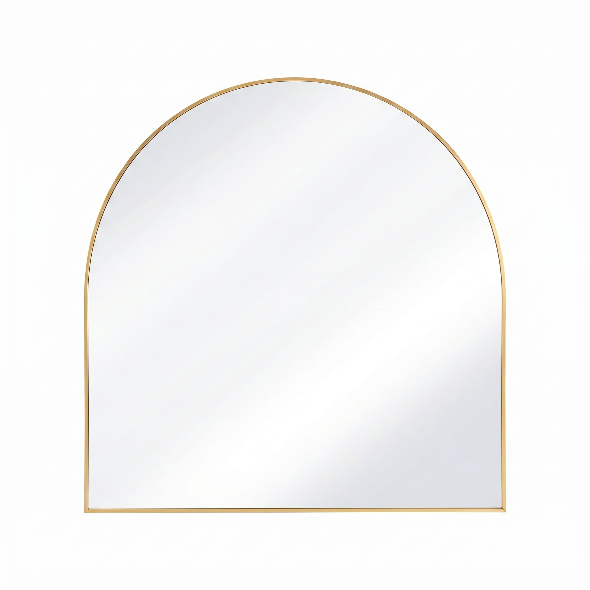 Easy4Home 34"x32"Arched Bathroom Mirror Decor Vanity Mirror Wall Mounted,Gold