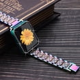 thumbnail image 6 of Compatible for Apple Watch Band 38mm 40mm 42mm 44mm with Screen Protector Case, Jewelry Replacement Metal Band & 2-pack Bling Full Cover Protective Case for iWatch Series 6/5/4/3/2/1(Black), 6 of 12