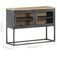 thumbnail image 6 of vidaXL Sideboard Gray 39.4"x11.8"x27.6" Solid Acacia Wood, 6 of 7