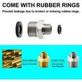 thumbnail image 4 of 1/2 to 3/8 Reducer Faucet Adapter - Compression Brass Pipe Fitting, 3/8 Male to 1/2 Male Supply Line Adapter for RV Kitchen Plumbing, Water Hose Pipe Connector with Rubber Washer, (2 Pack), 4 of 7