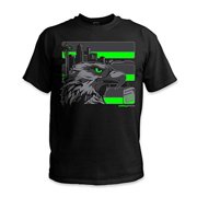 SafetyShirtz Men's Seattle Stealth Hi-Vis Safety Stripe Tee, Neon Green/Reflective/Black - Large