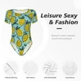 thumbnail image 4 of Fotbe Lemon Body de Mujer con Cuello Redondo y Mangas Cortas, Sin Mangas Ajustado, Suave, Cómodo y Básico-X-Large, 4 of 7