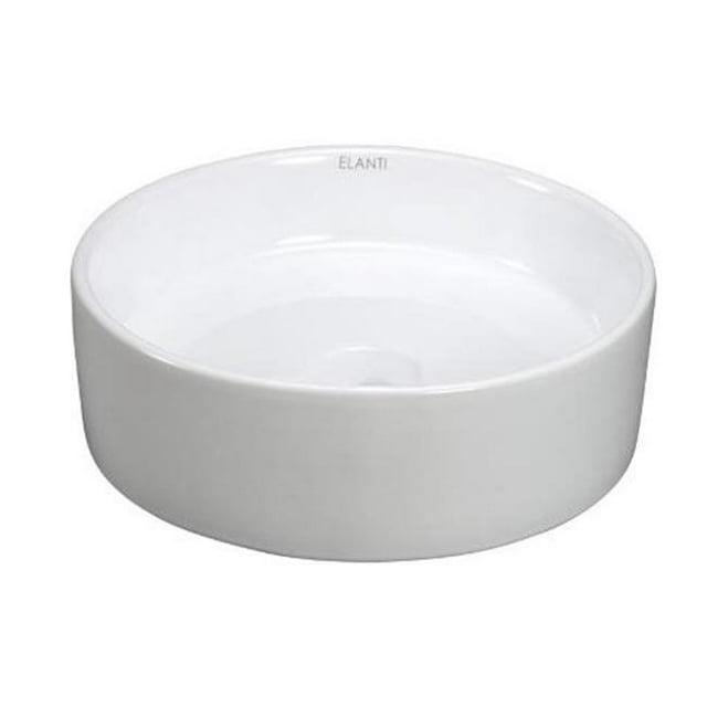 Elanti Évier Plat Plat en Porcelaine pour Récipient Rond