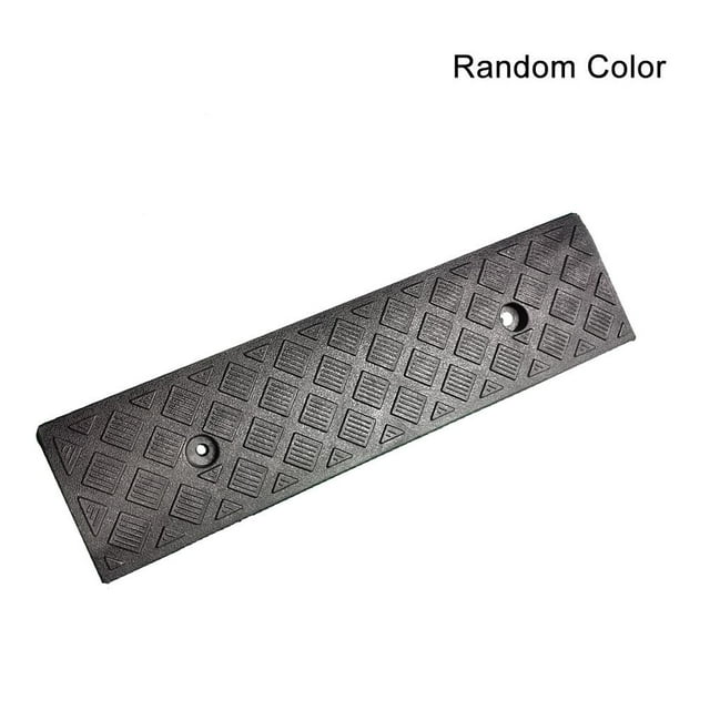 Rampa de umbral para automóvil de color aleatorio, rampa de acera portátil de plástico, rampa de umbral ligera antideslizante para remolque de automóvil, camión, bicicleta y motocicleta