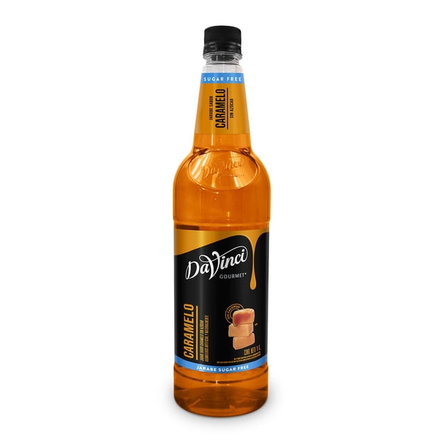DAVINCI GOURMET - Jarabe Caramelo sin Azúcar 1 L, Sin Calorías, Jarabe Concentrado, Aromatizado Natural y Artificialmente, Sabor Auténtico, Complementa y Enriquece de