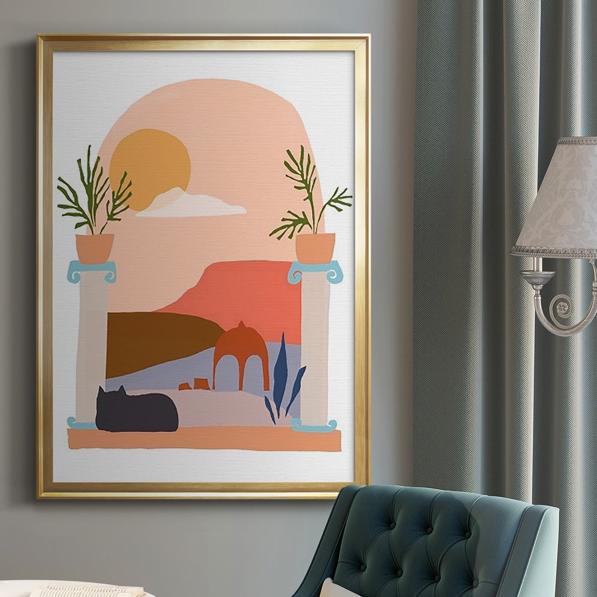 Paper Scene IV Premium Framed Print - Ready to Hang