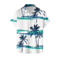 thumbnail image 4 of Hawaiian Shirt For Men Casual Fashion Summer Short Sleeve Buttons Printed T Shirt Top M, 4 of 5