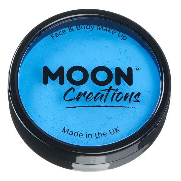 Moon Creations Pro Face & Body Paint Cake Pots - Azul claro - Maquillaje profesional de pintura facial a base de agua para adultos y niños - 1.26 oz
