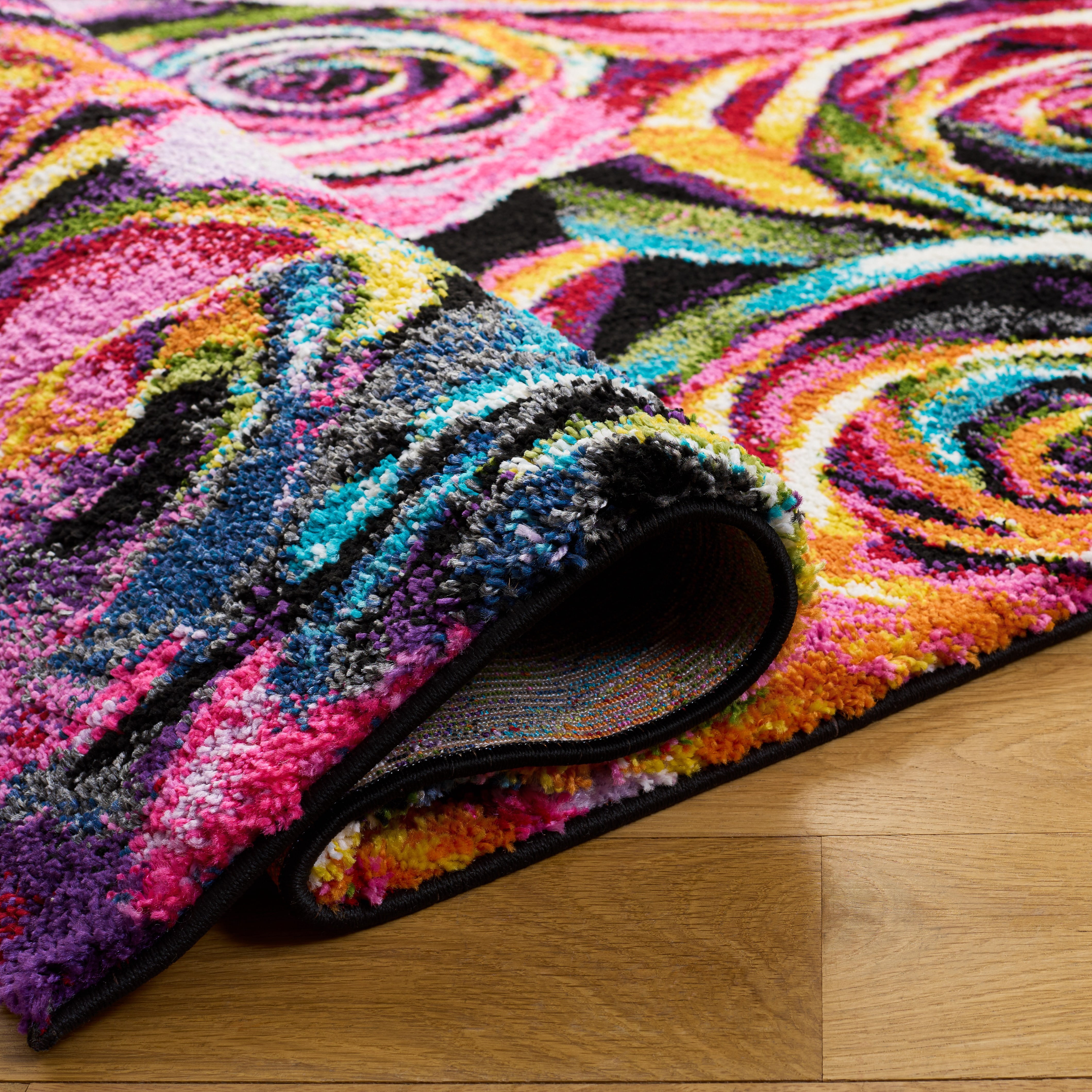 Safavieh Fiesta Anabella Floral Shag Area Rug, Fuchsia/Multi, 9' x 12'