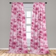 thumbnail image 4 of Ambesonne Floral Curtains, Dreamy Flowers Japan Print, Pair of 28"x95", Dried Rose Soft Pink, 4 of 5