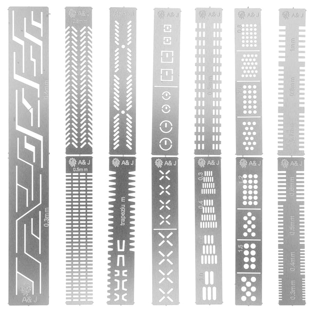 Miangastore 1 Set of Stainless Steel Figure Craft Ruler DIY Making Model Details Renovation Carving Auxiliary Ruler