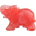 thumbnail image 1 of Estatua de bolsillo de elefante de cuarzo rosa, estatua curativa para el encargado de la cocina, decoración de 1,5" Zhivalor CZJJ-ZH44-5, 1 of 3