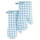 thumbnail image 1 of Juego de 2 guantes de cocina KitchenAid de algodón con terciopelo azul vichy, 1 of 5