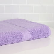 Mainstays Basic Bath Towel, Soft 100% Cotton and Highly Absorbent Bath Towel, Purple