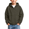 thumbnail image 2 of Junboys Boys Hooded Zip-Up Hoodie Fall - Jacket Boys Jacket Casual Sporty Outerwear for School Travel, Long Sleeve Zip Up Hoodie with Pockets, 2 of 8