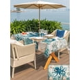 thumbnail image 6 of 52x70 Inch Outdoor Tablecloth with Umbrella Hole Zipper Rectangle Octopus Rectangular Tablecloths Outside Waterproof Coastal Starfish Ocean Shell Retro Coral Patio Table Cloth Cover for Picnic Party, 6 of 8