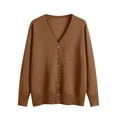 thumbnail image 4 of Up To 50% Off Women's Cardigan Womens Solid Button Down Long Sleeve Classic V Neck Knit Cardigan Sweater, 4 of 9