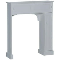 Topcobe Over Toilet Bathroom Organizer, Freestanding Over the Toilet Storage Cabinet with Adjustable Shelves, Toilet Rack