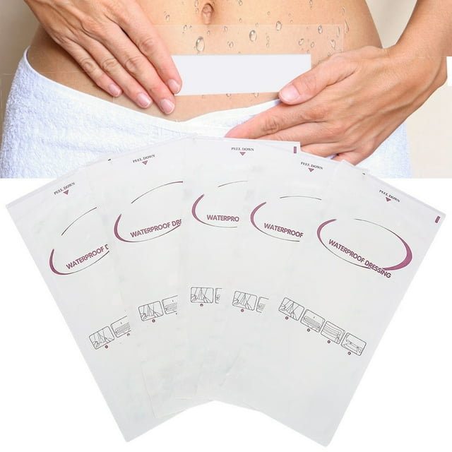 Wound Dressing Patch, 5Pcs Caesarean Postpartum Shower Patch with Waterproof and Breathable Film