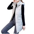 thumbnail image 4 of dazeni Women's Plus Size (L-4XL) Puffer Vest Zip Up Lightweight Long Vest Sleeveless Jackets Coats with Pockets 2024 Fashion Winter Vest, 4 of 6