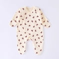 thumbnail image 2 of 3-6 Months Newborn Baby Cotton Bear Casual Long Sleeve Bodysuit Boy's Girl's Clothing, 2 of 4