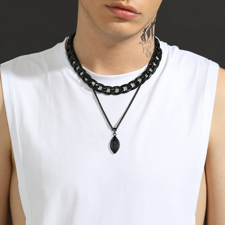 Matte black clearance chain necklace