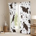 thumbnail image 3 of Feelyou Brown Cow Print Black Out Curtains, Rustic Curtains Pack of 2 (42x63 Each), 3 of 6