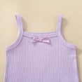 thumbnail image 4 of KPOPLK Toddler Girl Clothes Summer Outfits Clothing for 1t 2t 3t 4t 5t Sleeveless Ruffle Hem Tank Top + Shorts 2Pcs Cute Baby Girls Clothing Set(6-12 Months,Purple), 4 of 8